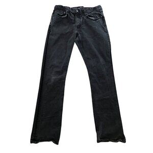 Eddie Bauer Mens Jeans Size 35x34 Straight Classic Black Denim Casual Pockets